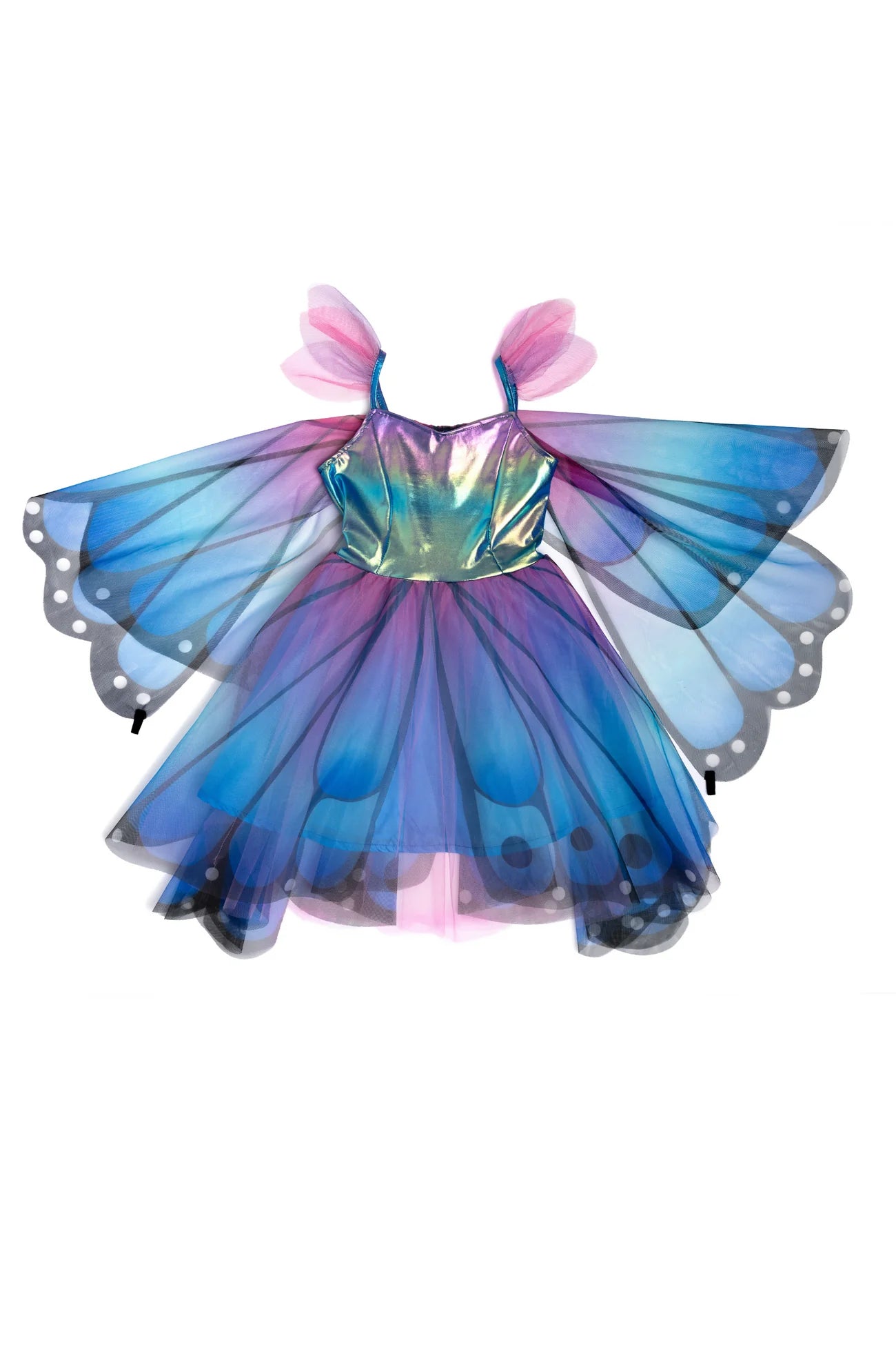 blue fairy dress with wings Clear Butterfly Fairy Wings: Dreamlike Costume Wings