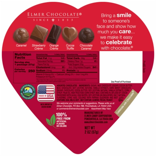 Elmer Chocolate Social Media 2oz Chocolate Heart Box