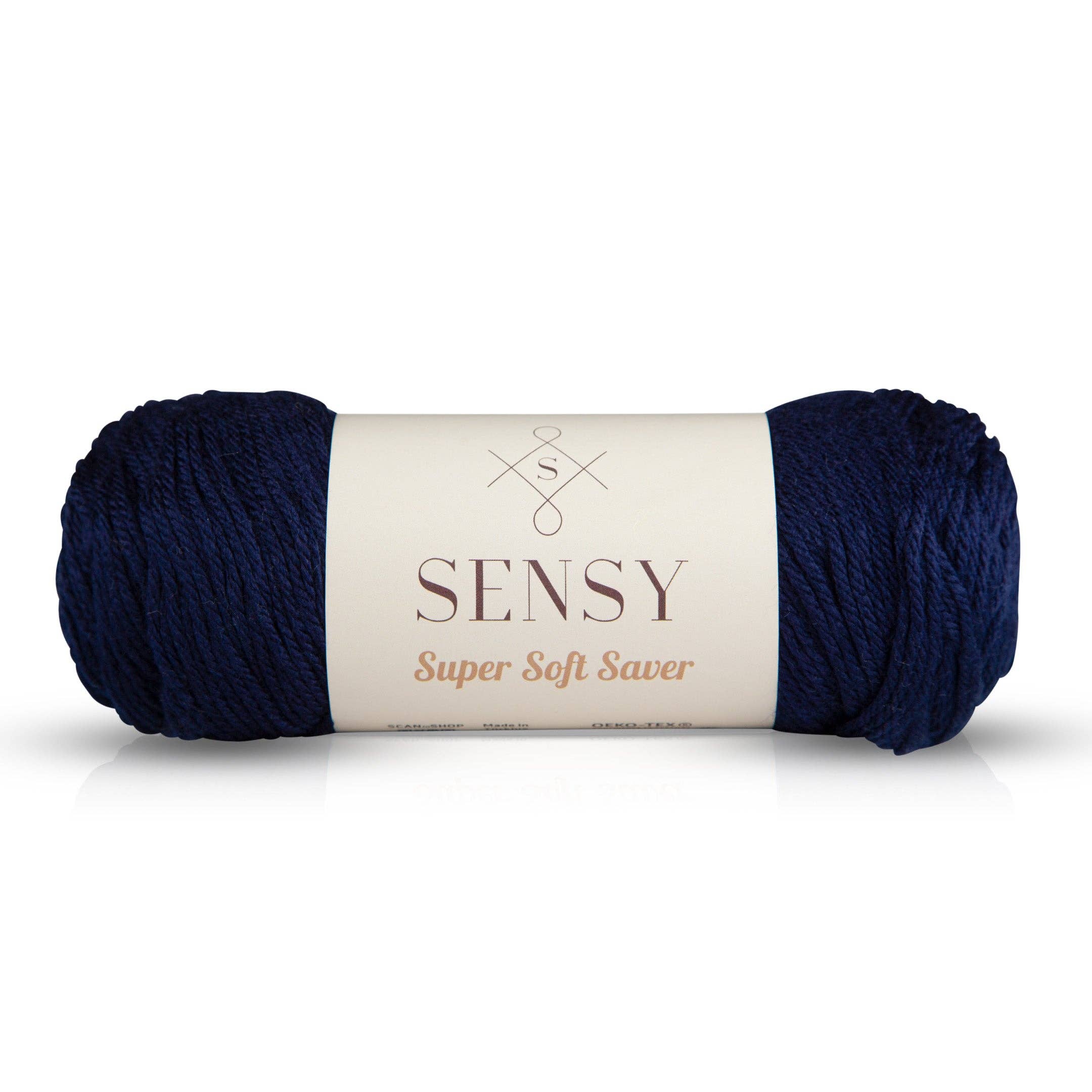 Sensy Super Soft Saver Yarn, 3.5 oz, 190 Yards, Gauge 4 Medium