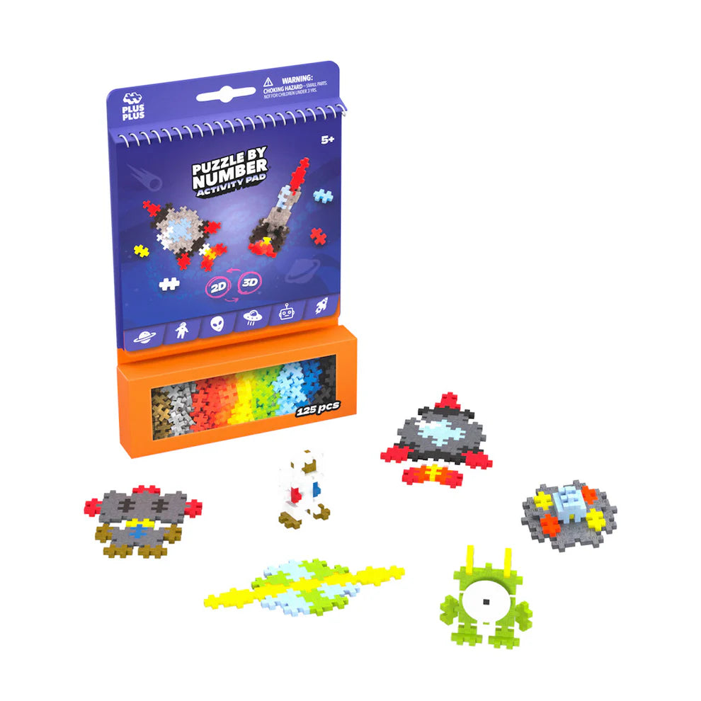 Puzzle By Number Activity Pad - Space