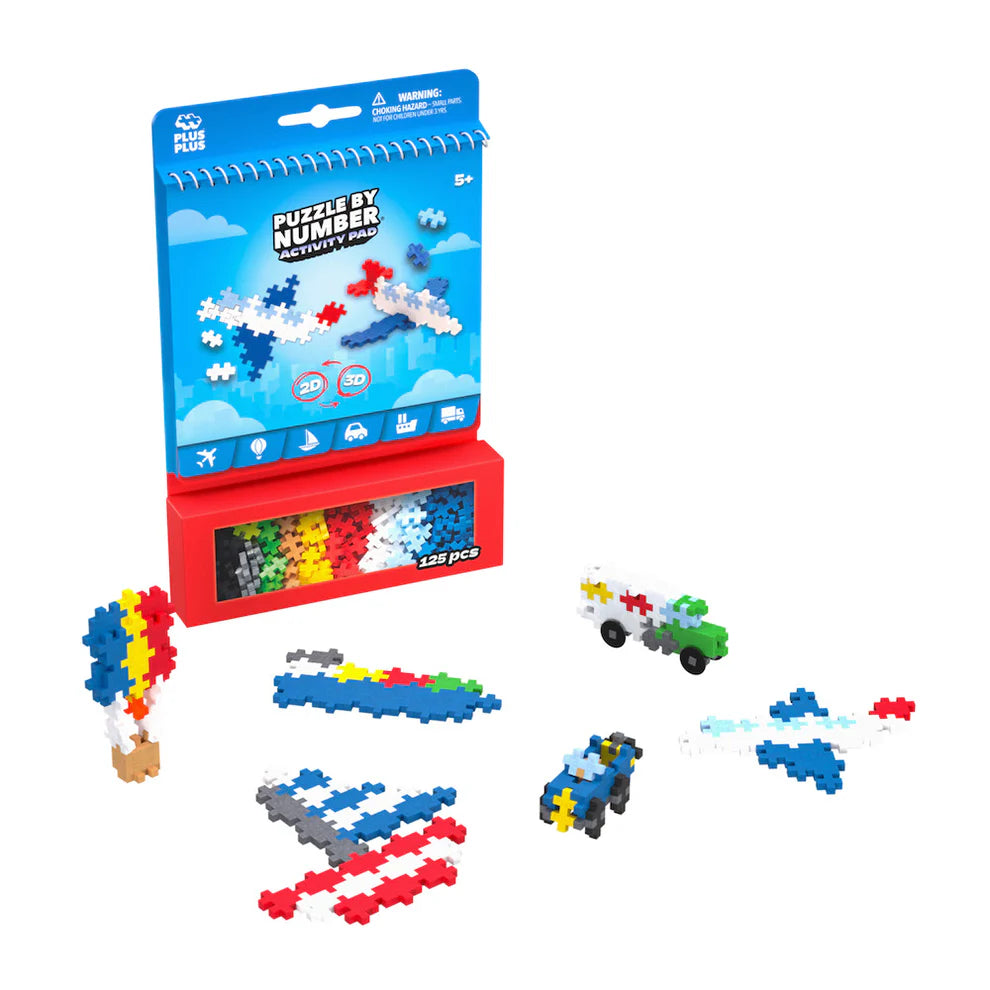 Puzzle By Number Activity Pad - Transportation