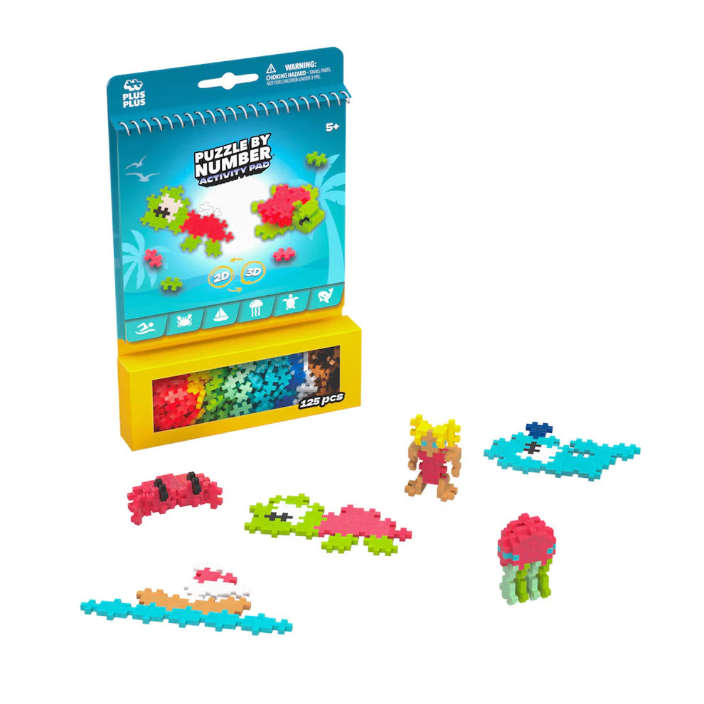 Puzzle By Number Activity Pad - Ocean