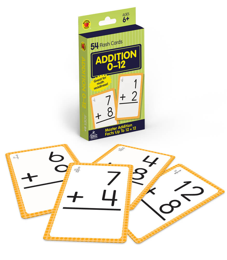 Addition 0-12 Flash Cards Grade 1-3
