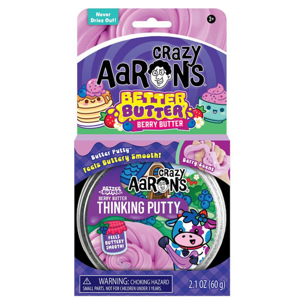 Crazy Aaron's Thinking Putty - Better Butter Berry 4" Tin