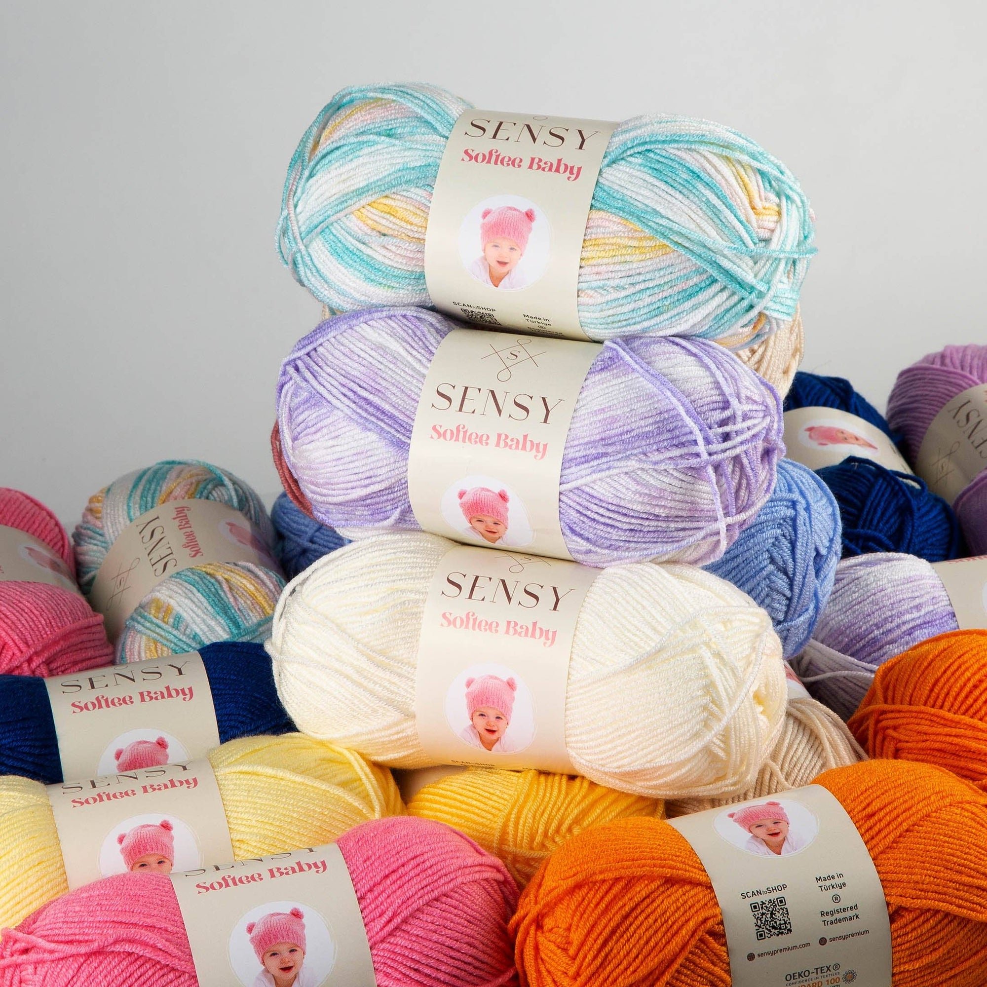 Sensy Softee Baby Yarn, 3.5 oz, 275 Yards, Gauge 3 Light