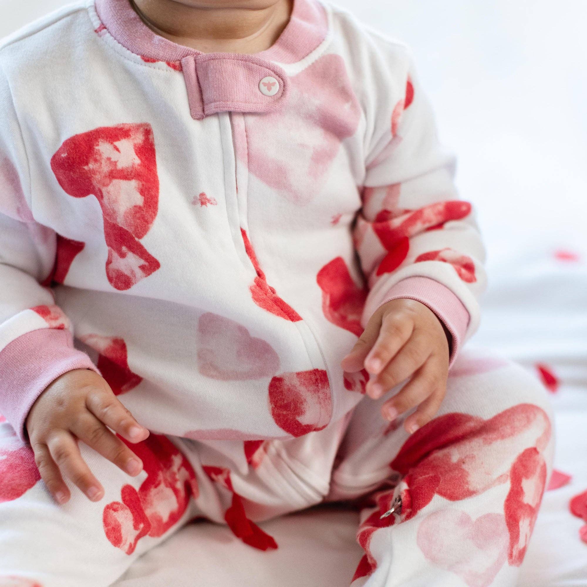 Burt's Bees Organic Cotton I Heart You Zippered Footie