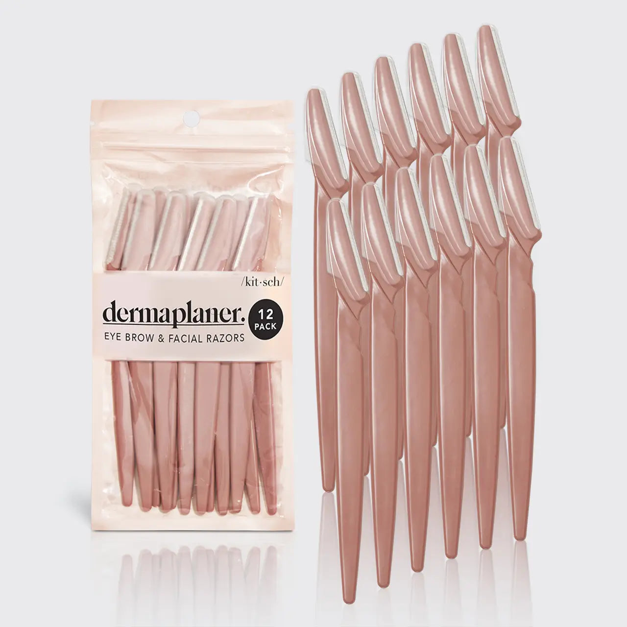 Kitsch Recycled Plastic Dermaplaners 12pc Set - Terracotta