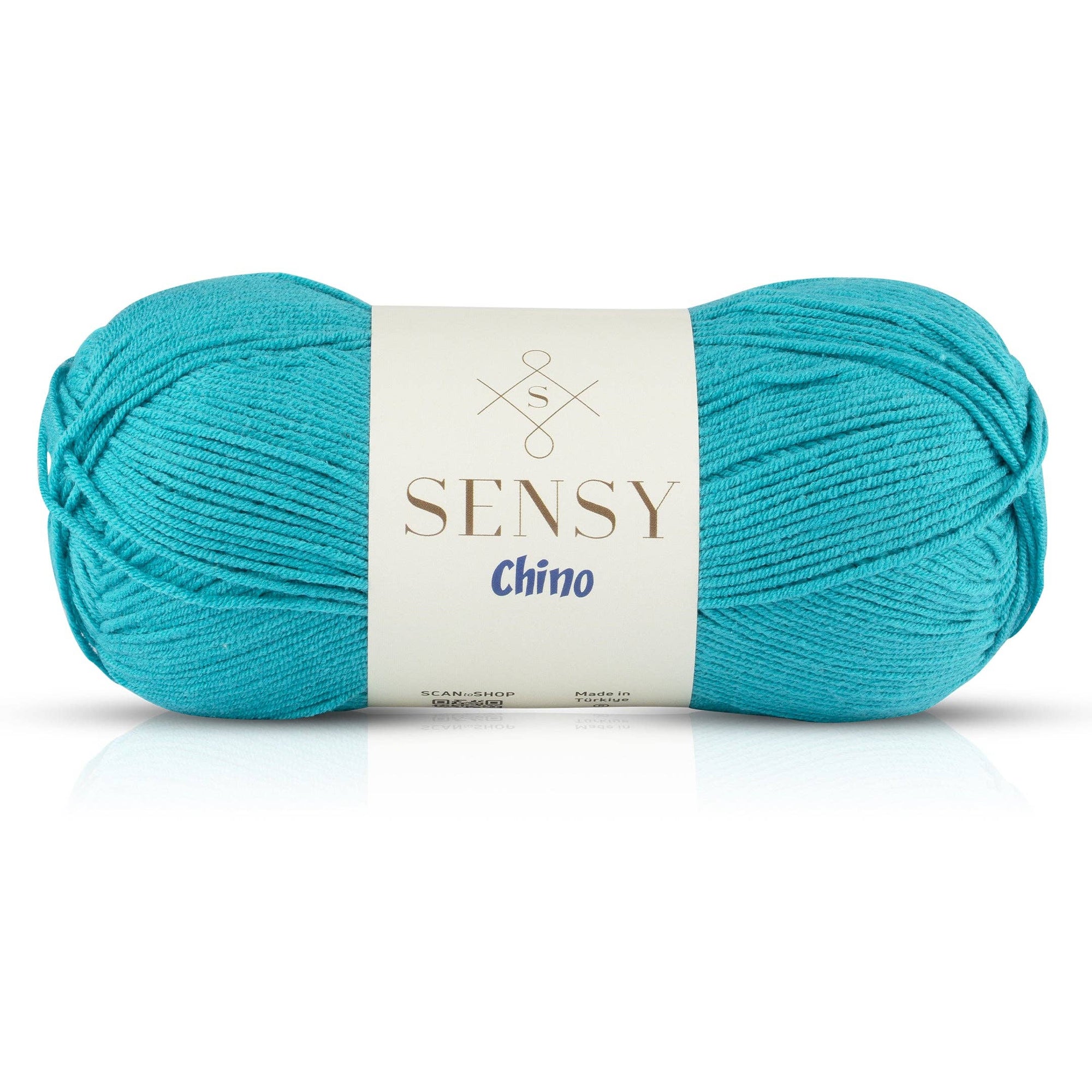 Sensy Chino Soft Cotton Yarn, 3.5 oz, 360 Yards, Gauge 2 Fine