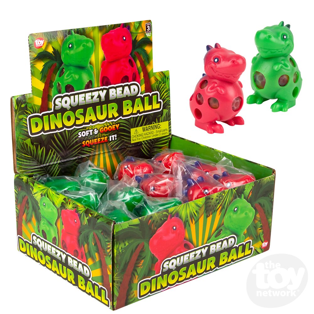 3.5" Squeezy Bead Dinosaur Ball