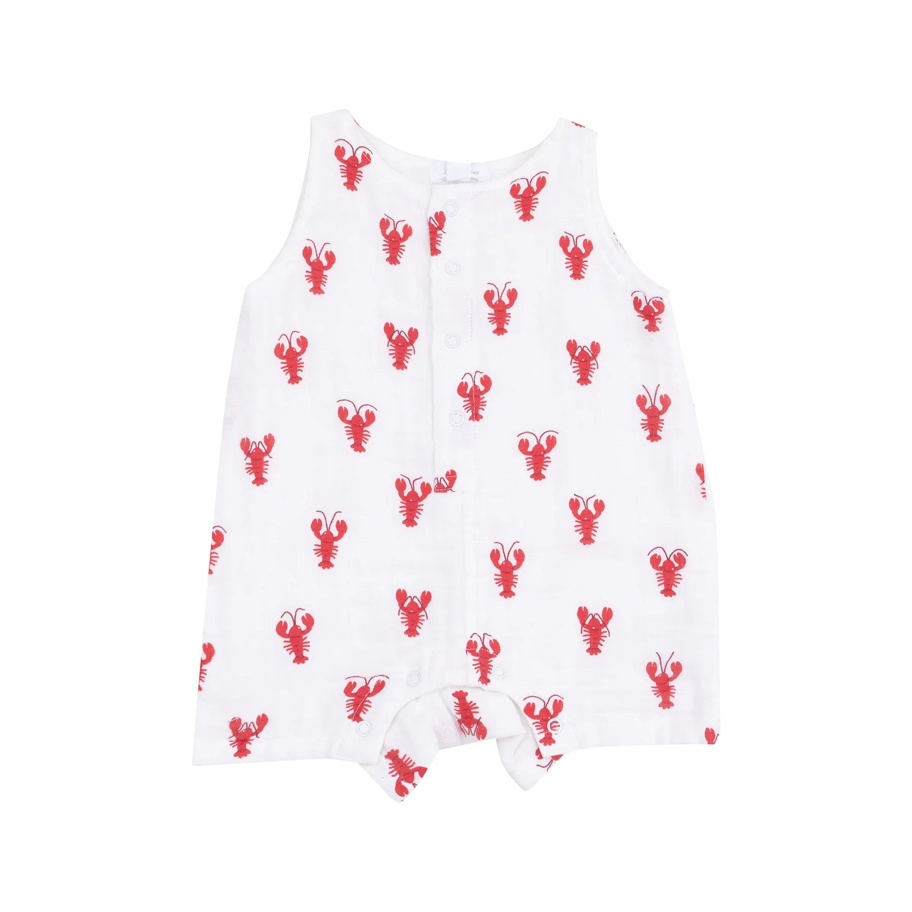Angel Dear Lobster Muslin Sleeveless Shortie Romper