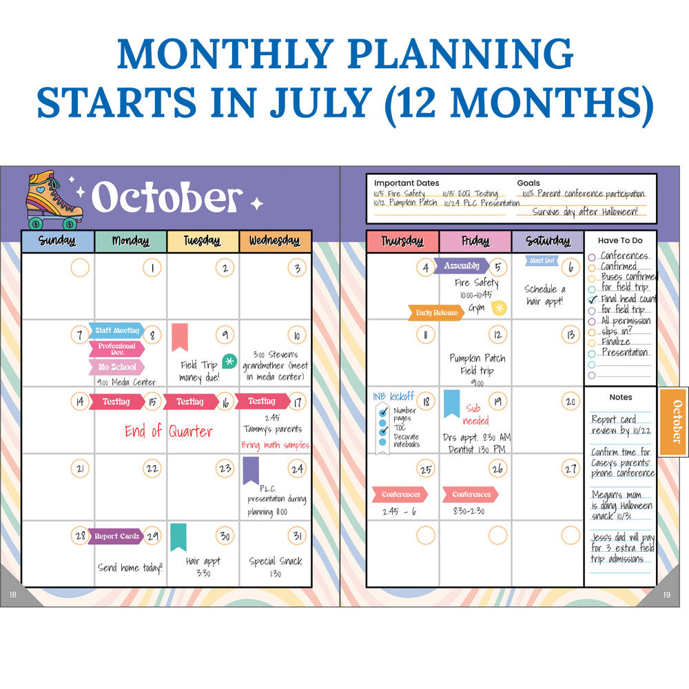 Retro Remix Teacher Planner