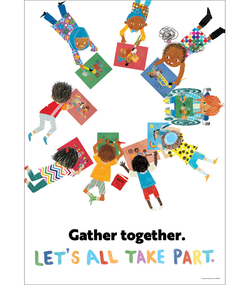 All Are Welcome - Gather Together. Let's All Take Part Poster