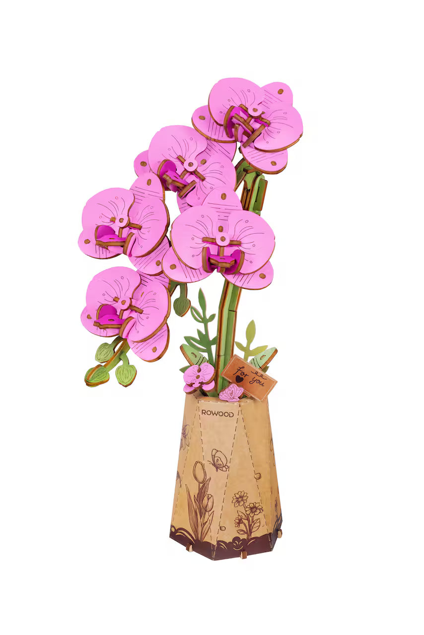 Wooden Craft Kit - Purple Moth Orchid