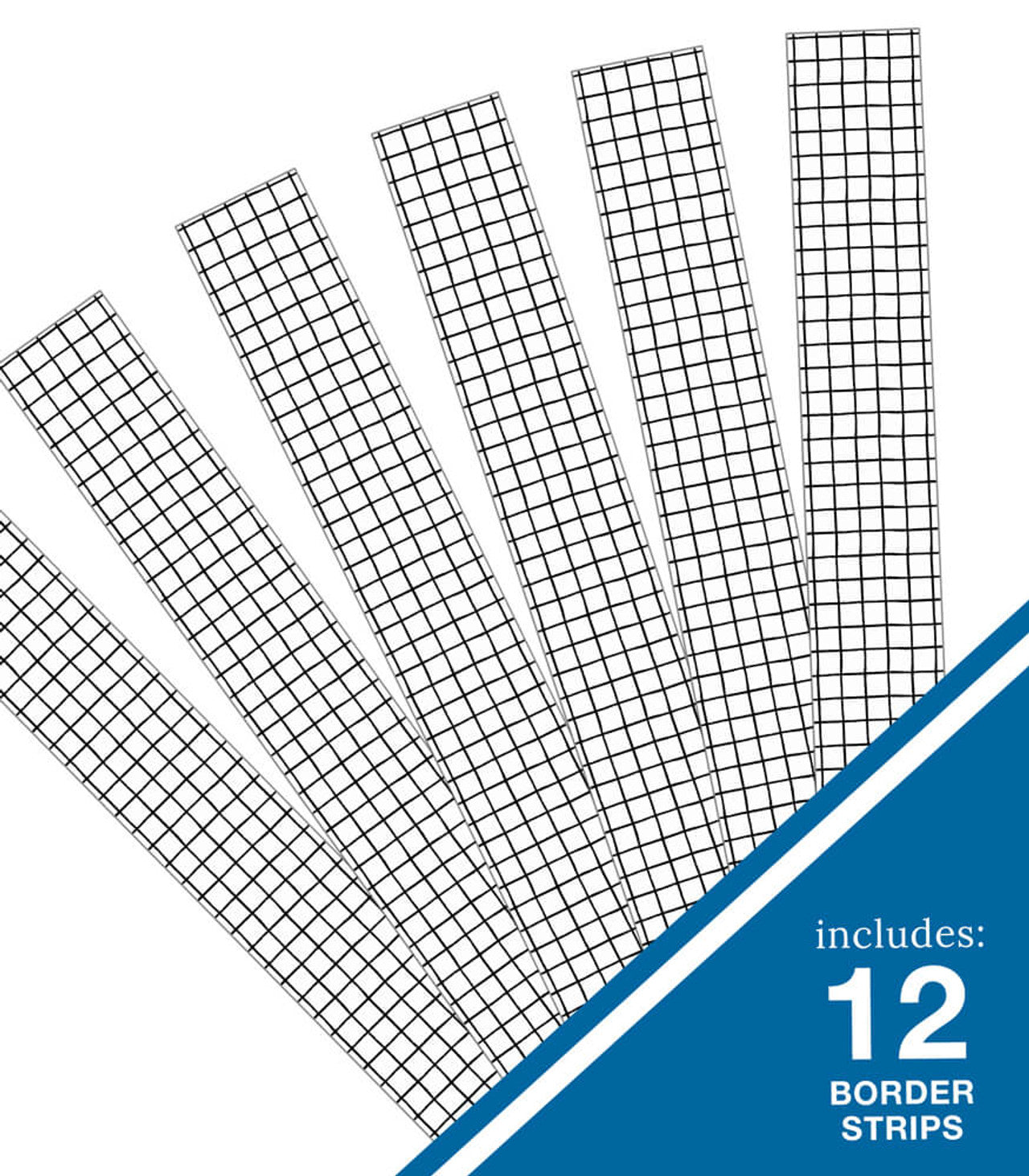 Creatively Inspired Black & White Grid Straight Bulletin Board Borders