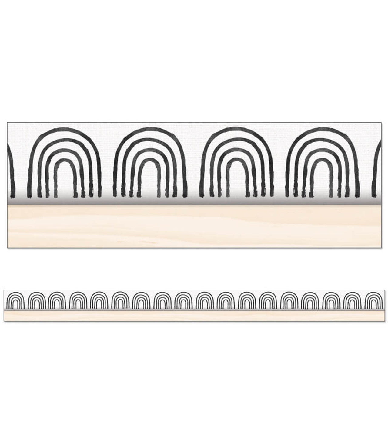 Creatively Inspired Black And White Rainbows Straight Border