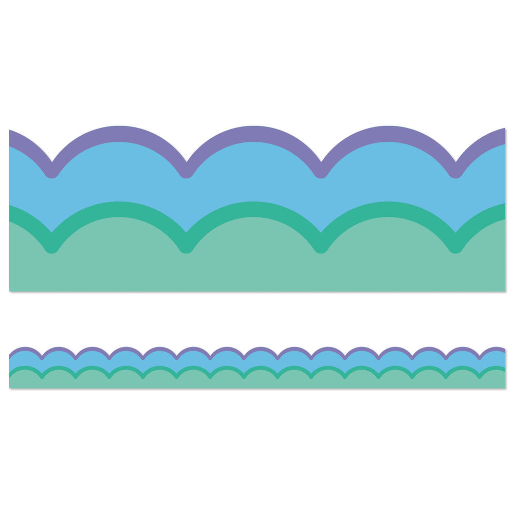Retro Remix Cool Waves Scalloped Bulletin Board Borders