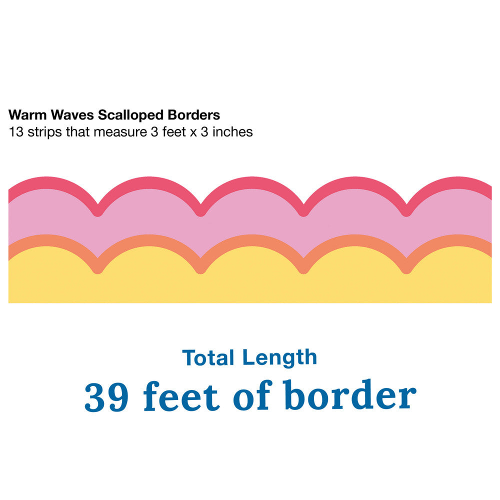 Retro Remix Warm Waves Scalloped Bulletin Board Borders