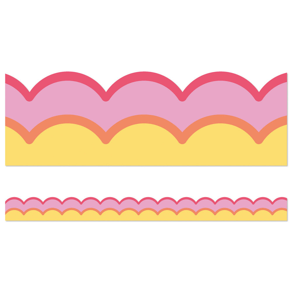 Retro Remix Warm Waves Scalloped Bulletin Board Borders