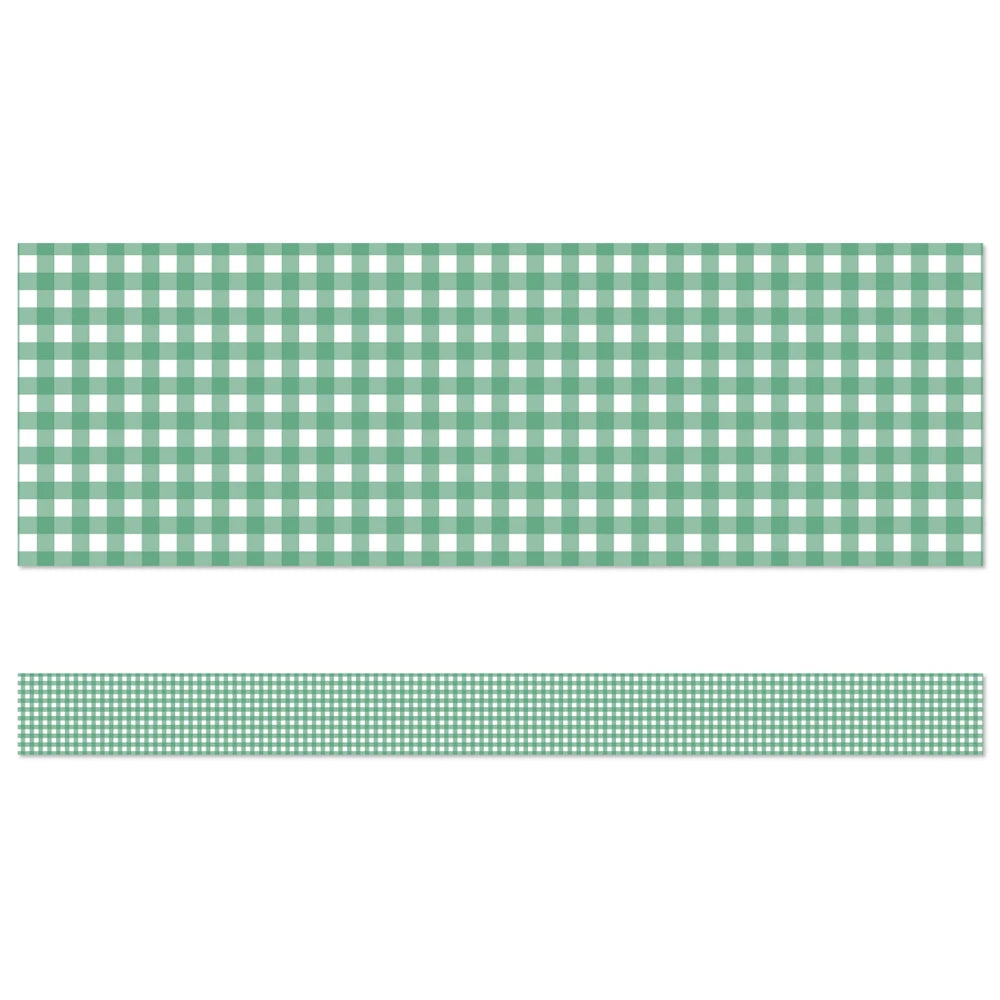 Green Gingham Border