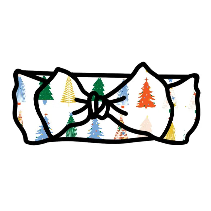 Christmas Pajamas - Quirky Trees Bamboo Headband