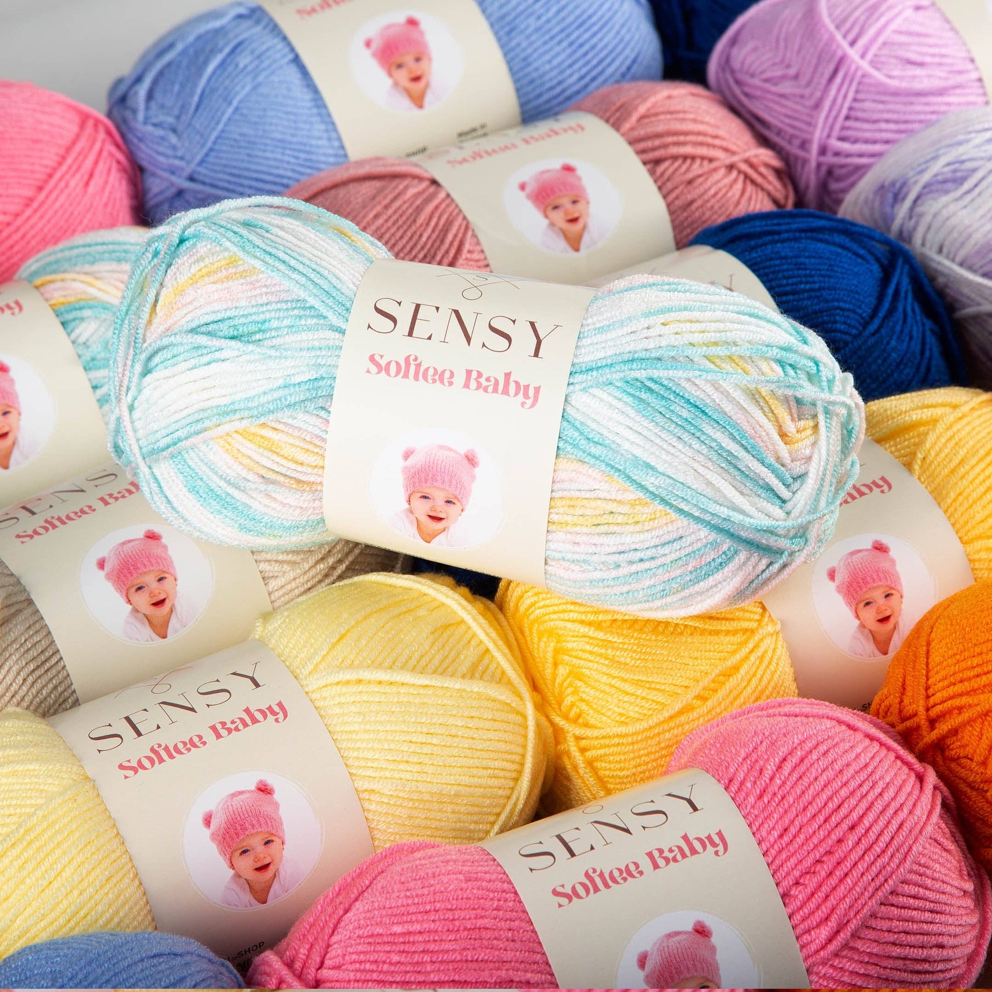 Sensy Softee Baby Yarn, 3.5 oz, 275 Yards, Gauge 3 Light