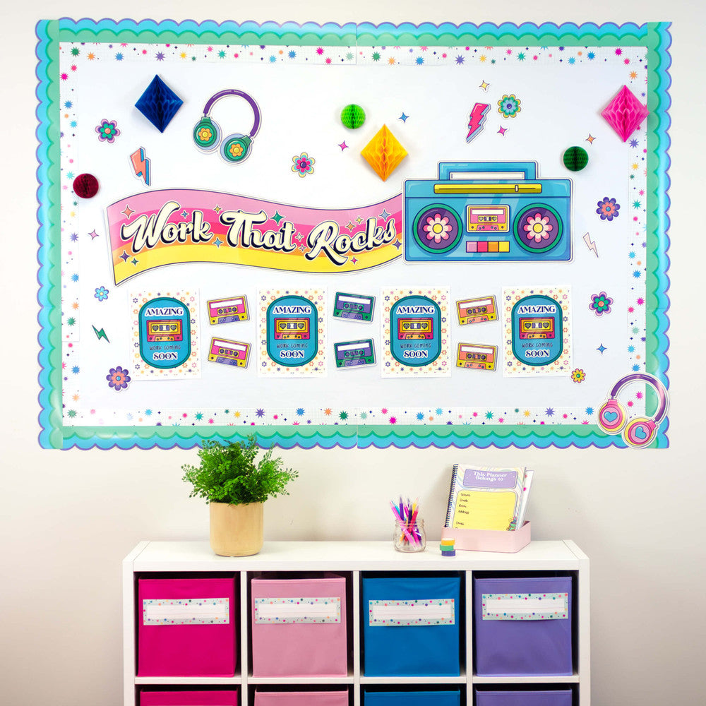 Retro Remix Work That Rocks Bulletin Board Set
