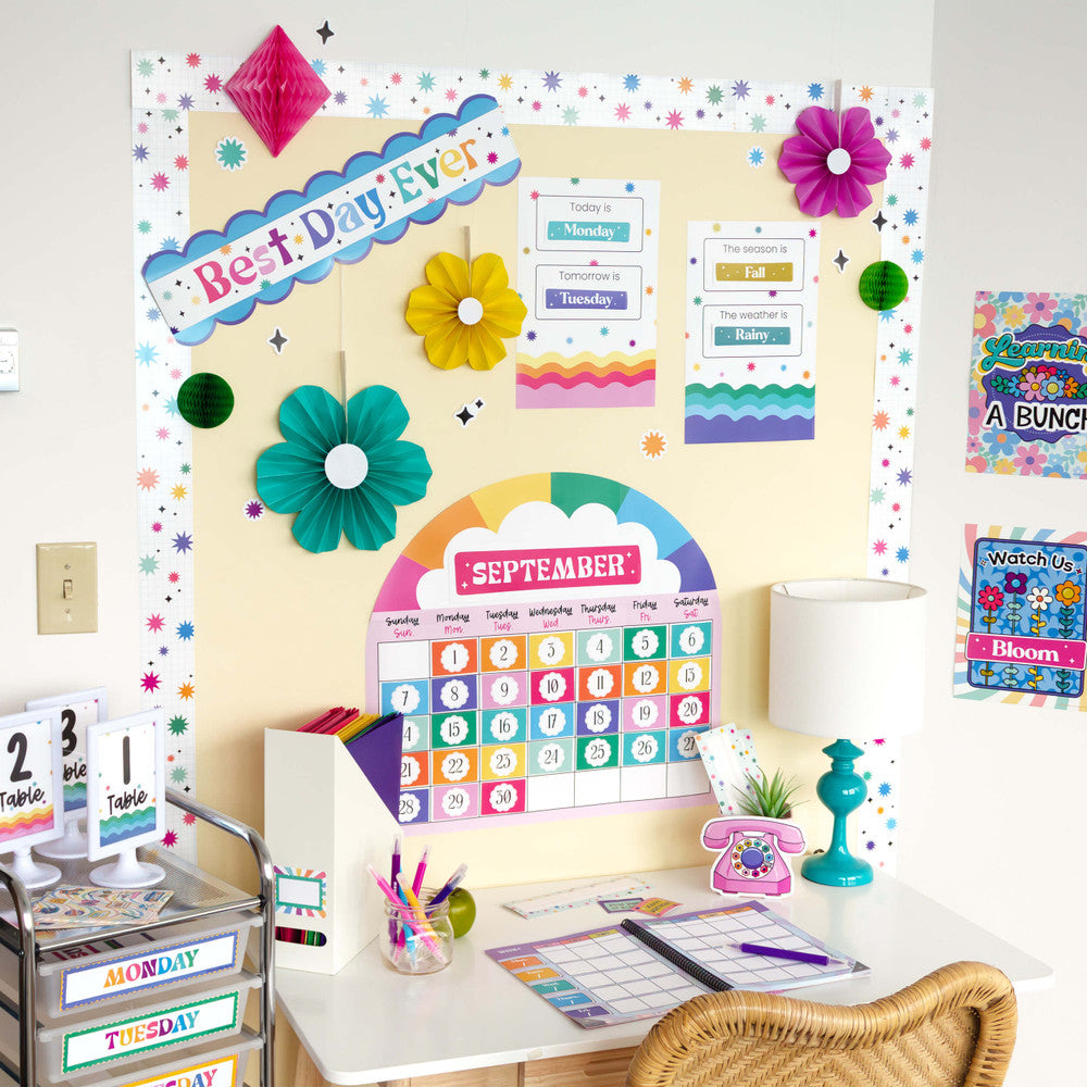 Retro Remix Calendar Bulletin Board Set