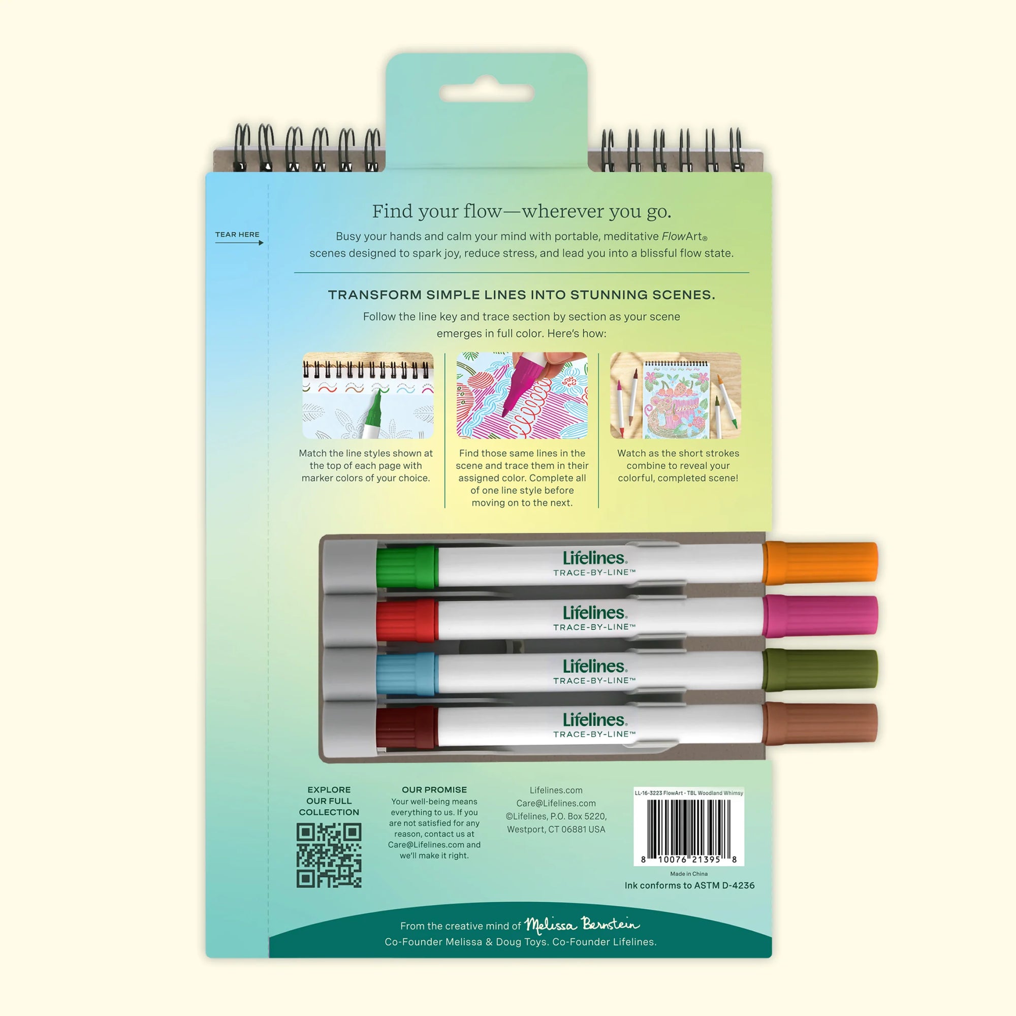 Lifelines FlowArt™ - Trace-By-Line, Woodland Whimsy