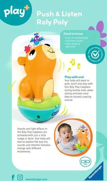 Push and Listen Roly Poly Capybara