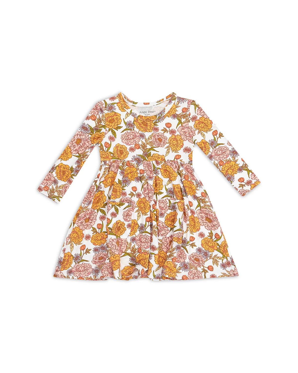Angel Dear Ambers Floral Longsleeve Twirly Dress