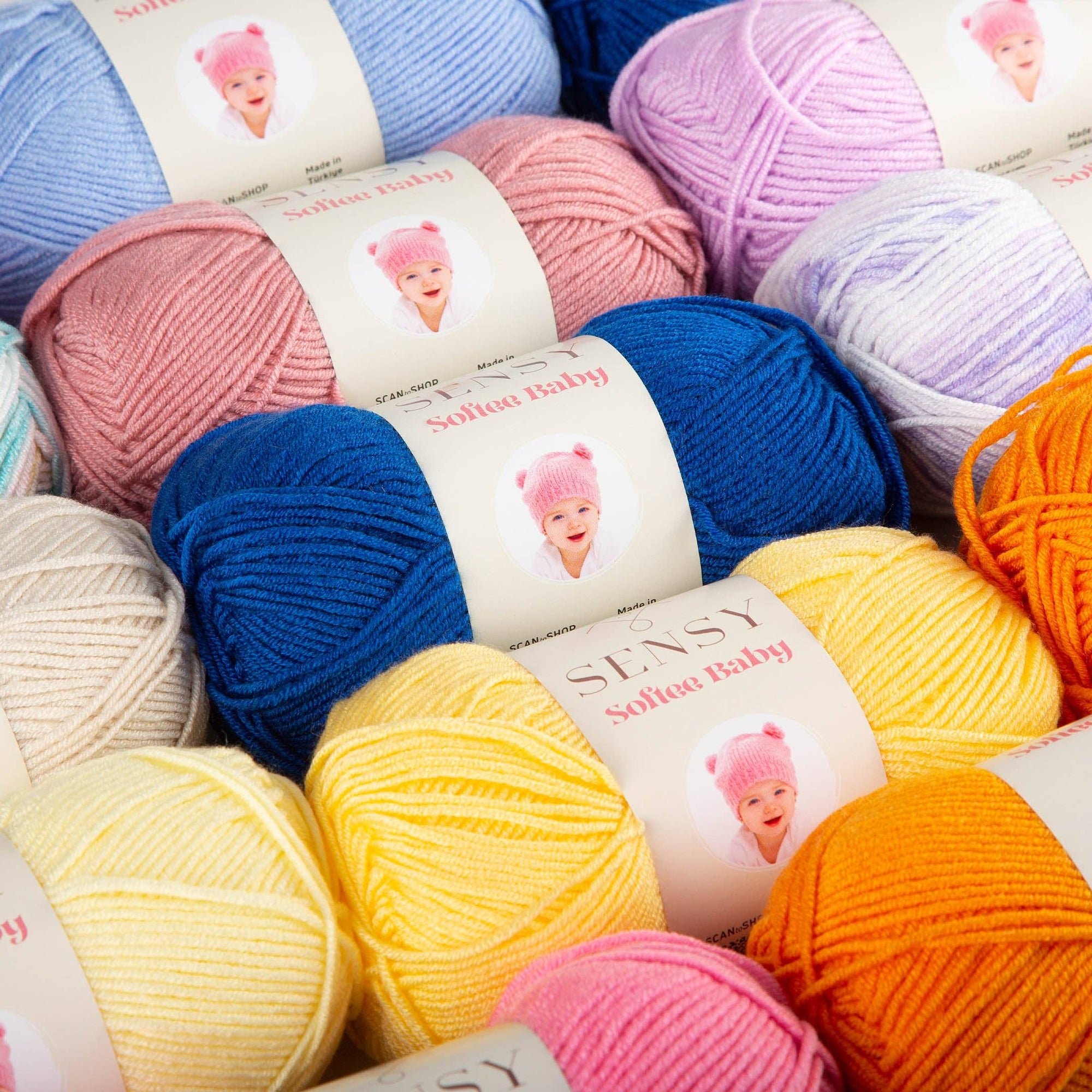 Sensy Softee Baby Yarn, 3.5 oz, 275 Yards, Gauge 3 Light