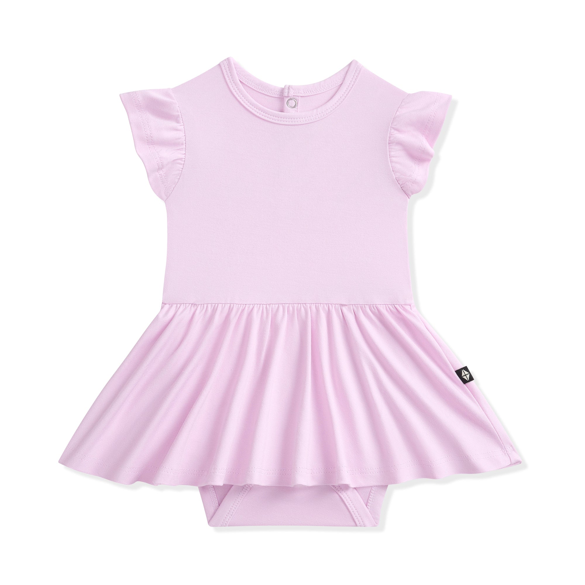 Kyte Baby Twirl Bodysuit Dress in Thistle