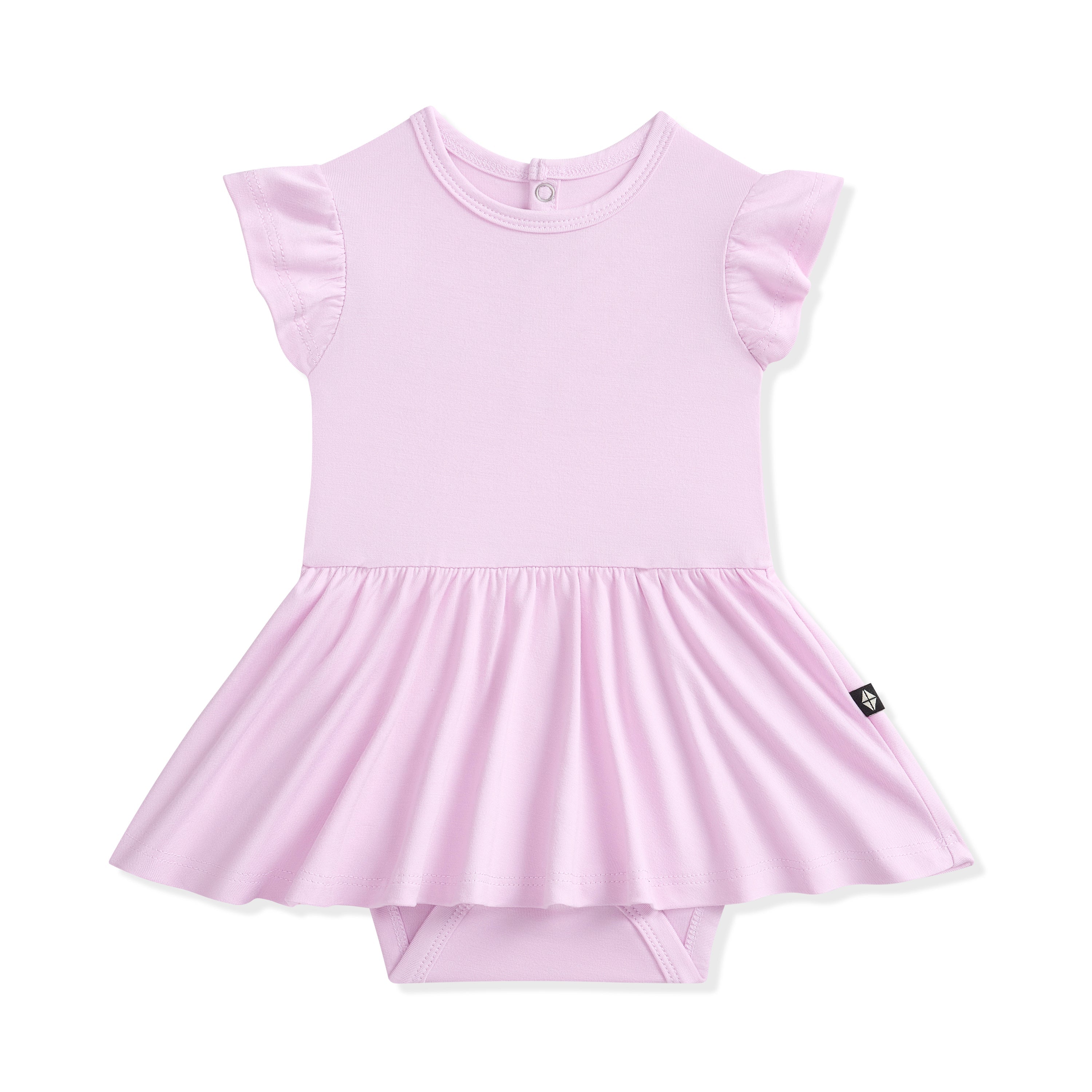 Kyte Baby Twirl Bodysuit Dress in Thistle