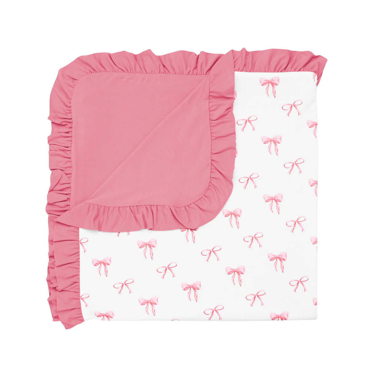 Kyte Baby Ruffle Baby Blanket in Bow - 0.5 TOG
