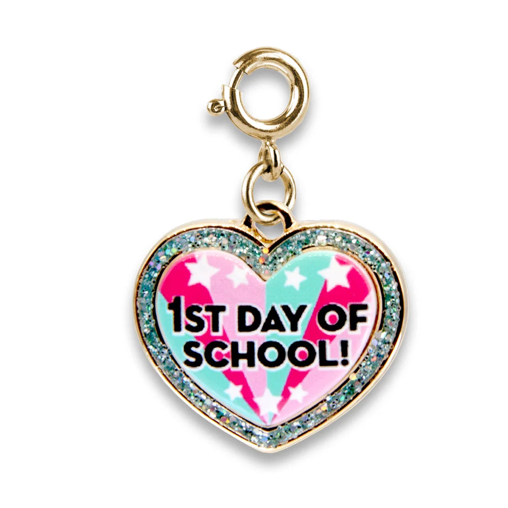 CHARM IT! Gold Glitter First Day of School Charm