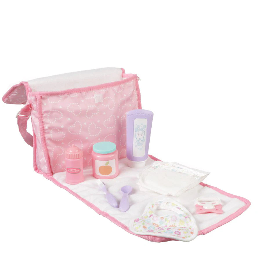 Diaper Bag for Dolls with On-the-Go Essentials