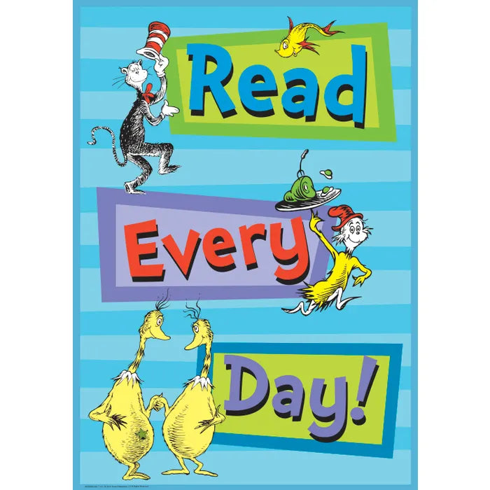 Dr. Seuss Read Every Day Poster