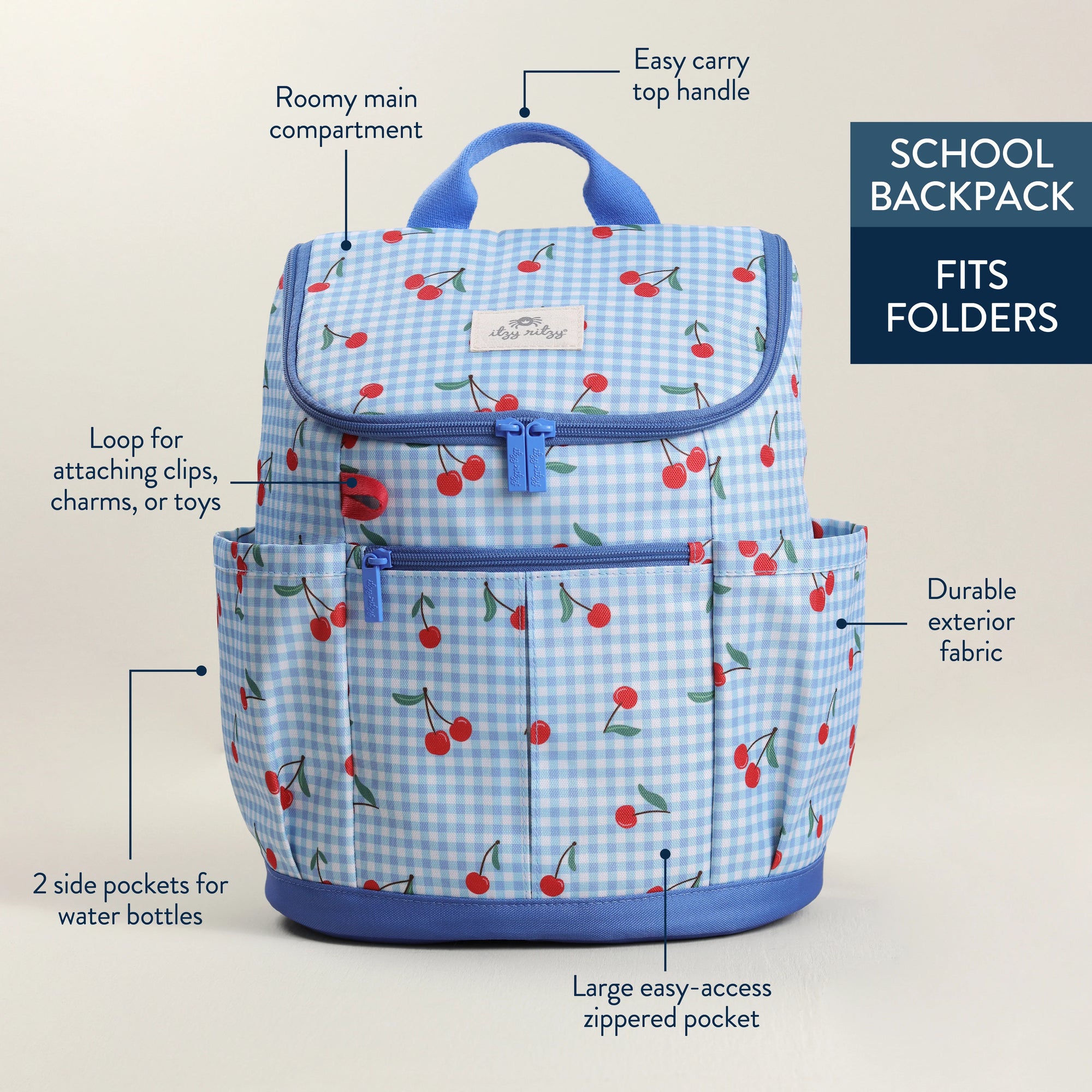 Itzy Explorer Big Kids Backpack - Cherry On Top