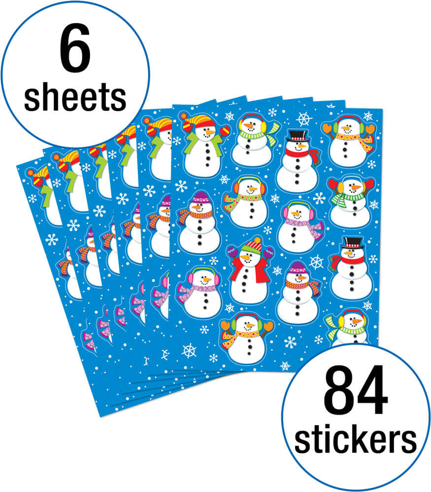 Snowman Shape Stickers