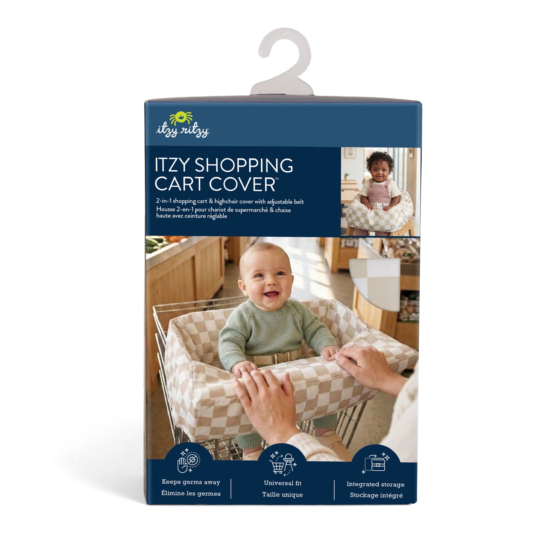 Checkerboard Itzy Shopping Cart Cover