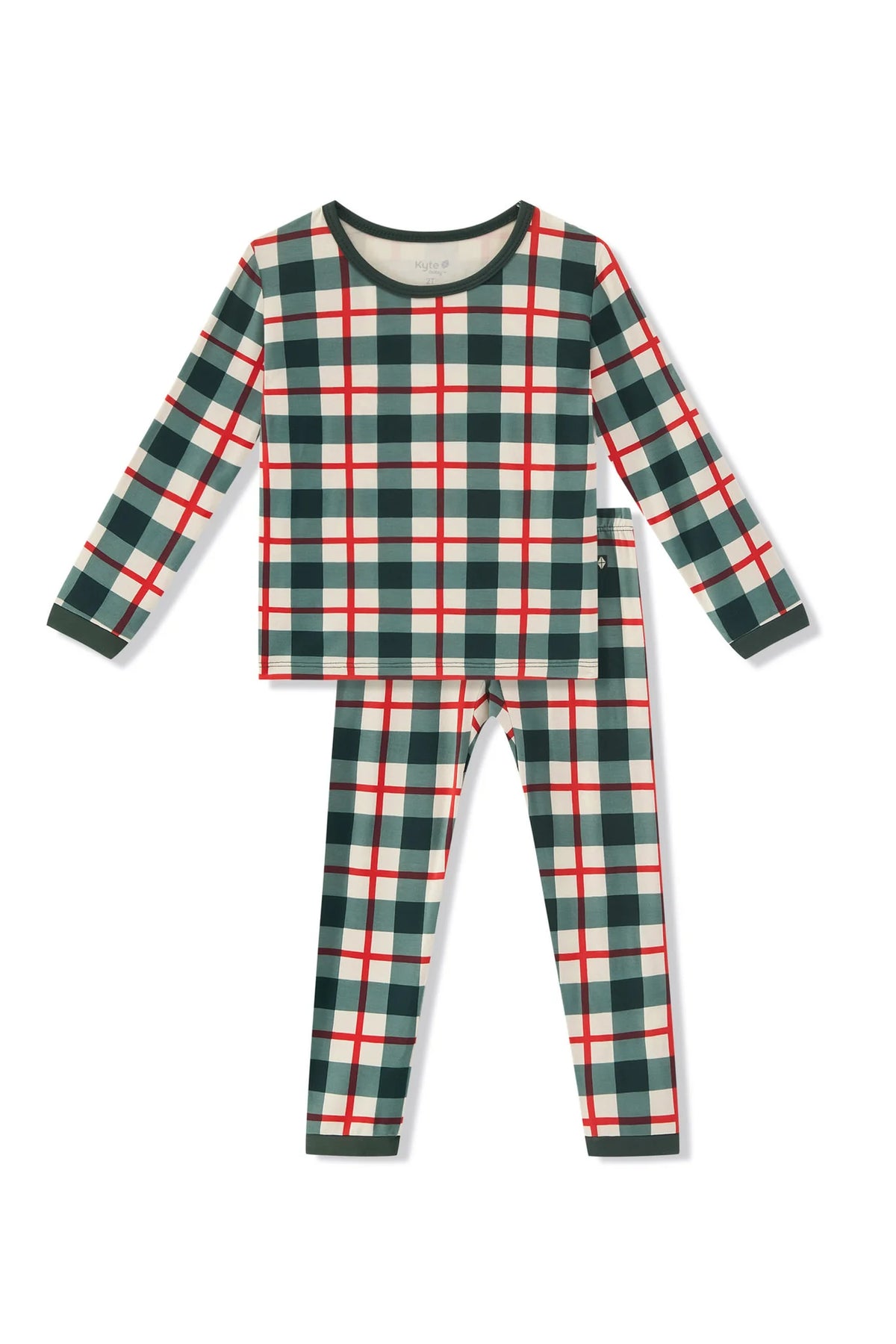 Kyte Baby Long Sleeve Pajamas in Holiday Plaid