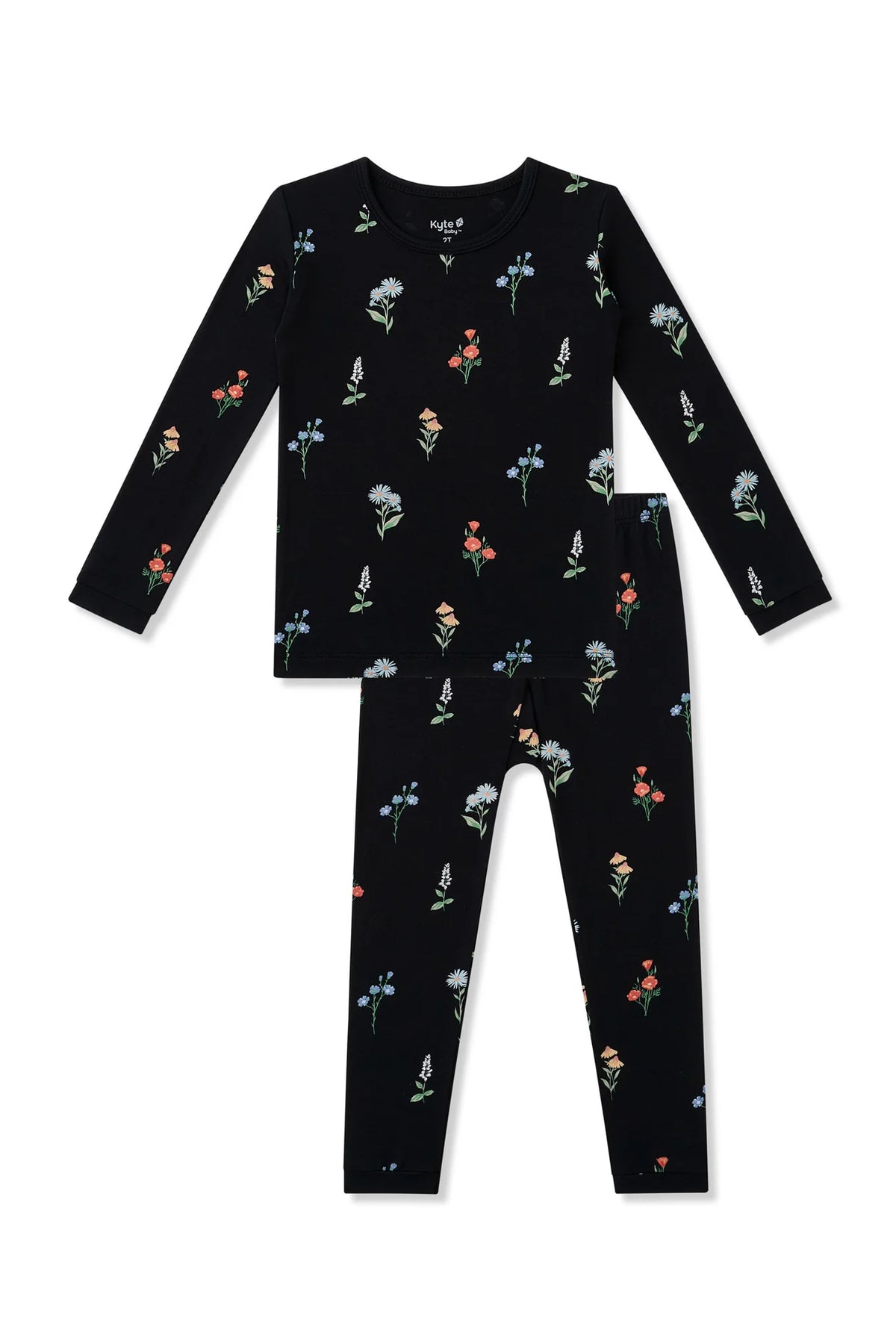 Kyte Baby Long Sleeve Pajamas in Midnight Wildflower