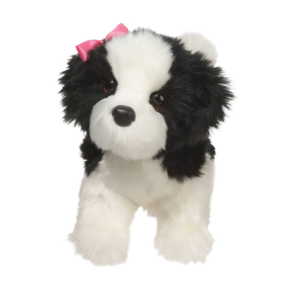 Poofy Black & White Shih-Tzu Plush