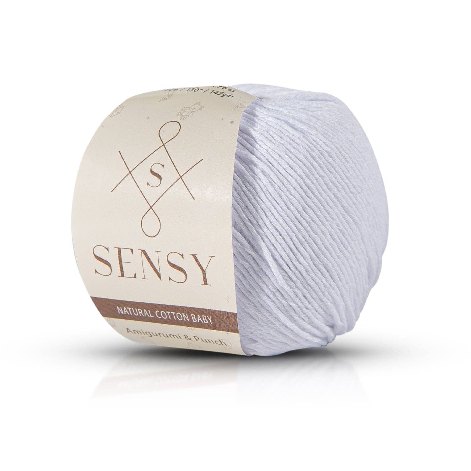 Sensy Premium Natural Baby Cotton 100% Cotton Yarn for Amigurumi Knitting and Crochet