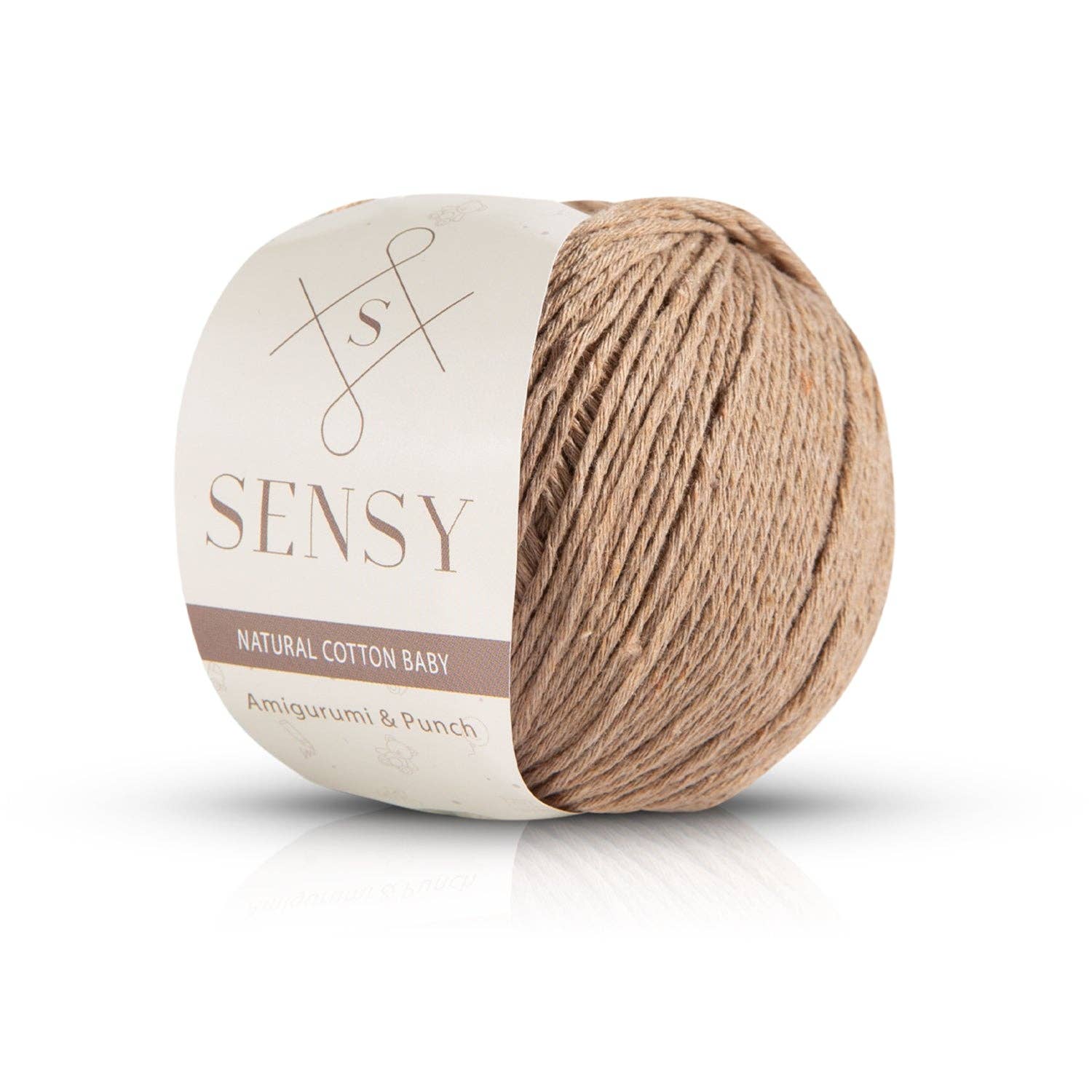 Sensy Premium Natural Baby Cotton 100% Cotton Yarn for Amigurumi Knitting and Crochet