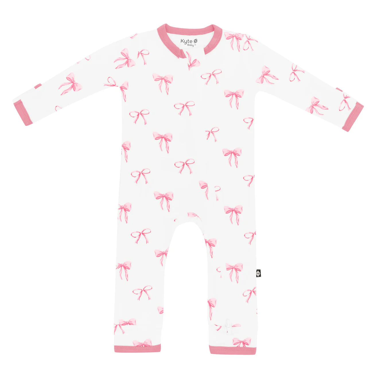 Kyte Baby Zippered Romper in Bow