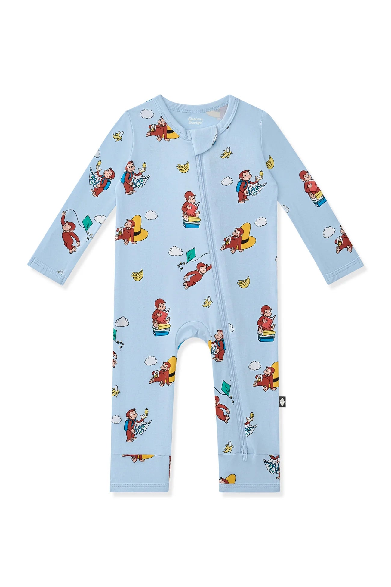 Kyte Baby Zippered Romper in Curious George