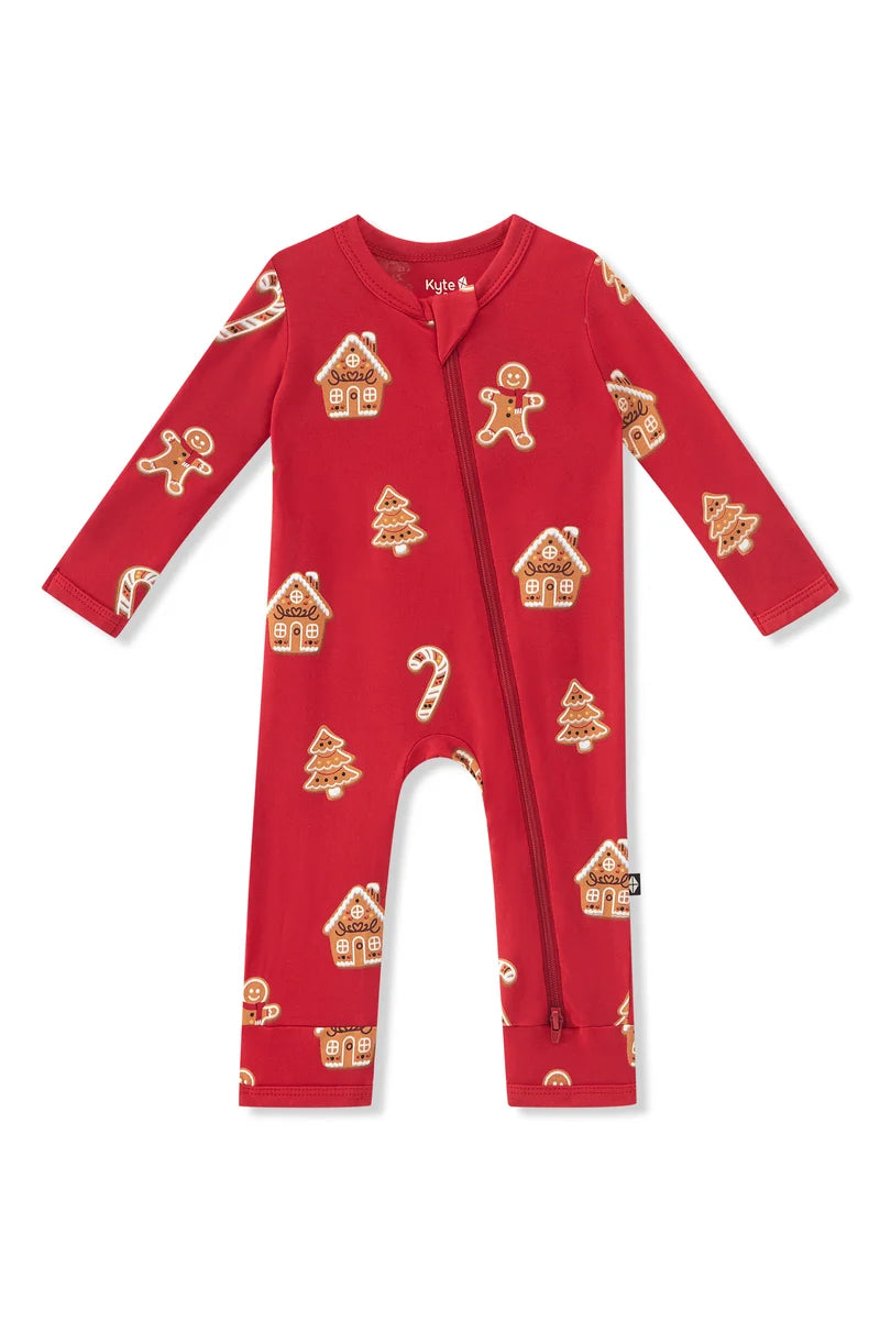Kyte Baby Zippered Romper in Gingerbread