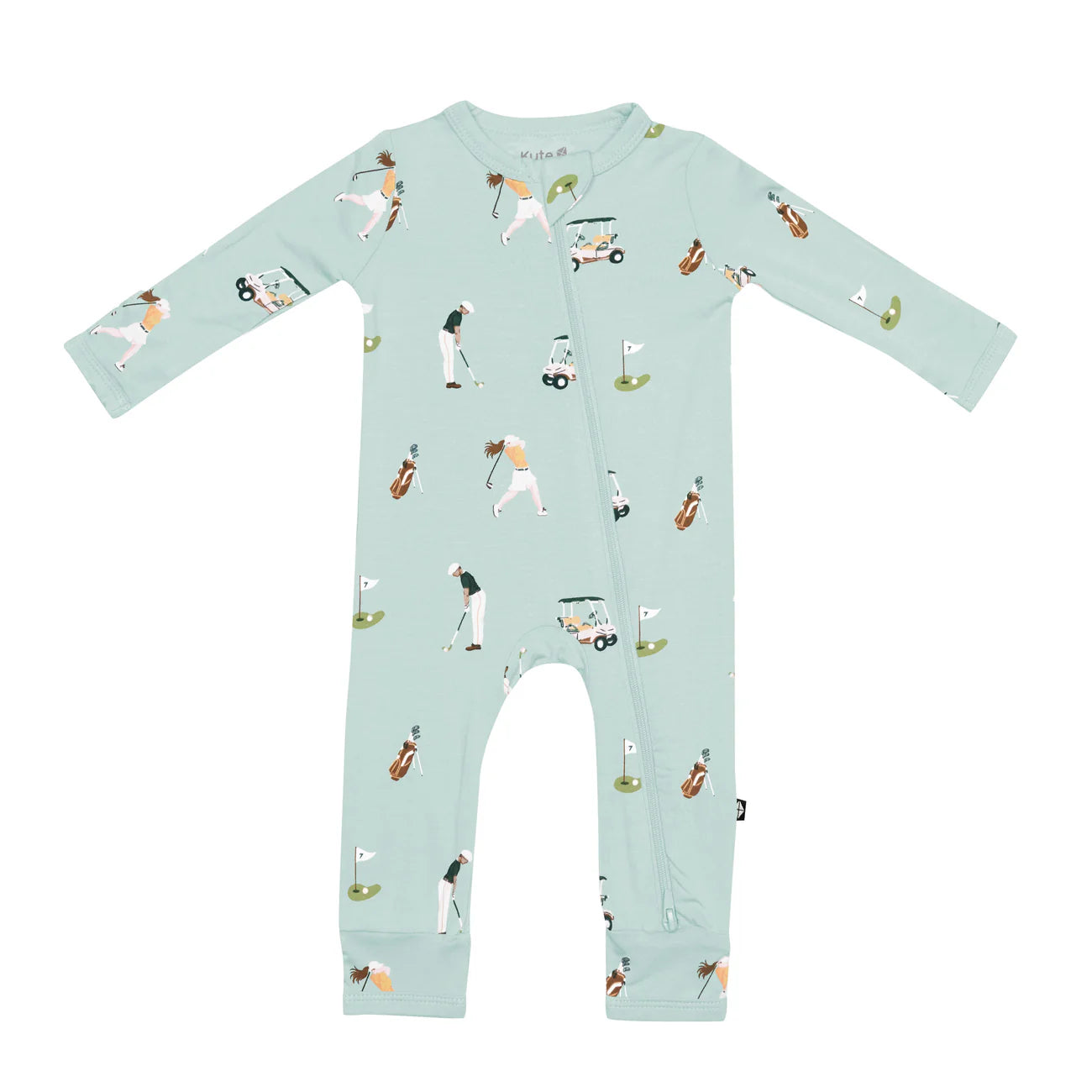 Kyte Baby Zippered Romper in Golf