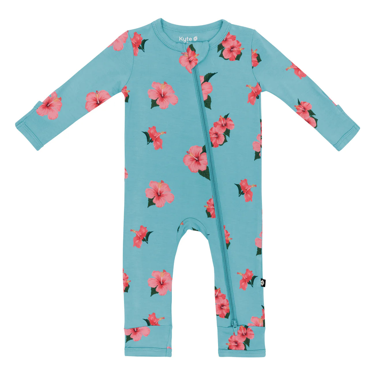 Kyte Baby Zippered Romper in Hibiscus